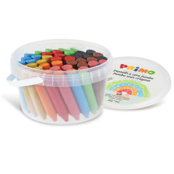 Pastelli a cera Jumbo - Ø 13 mm x 85 mm - 12 colori assortiti - Primo - conf. 48 pezzi