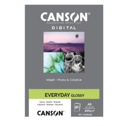 Carta Inkjet Everyday - 10 x 15 cm - 200 gr - 50 fogli - lucida - Canson