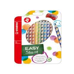 Pastelli colorati Easycolors - diametro mina 4,20 mm - per destrorsi - colori assortiti - Stabilo - astuccio 12 pezzi