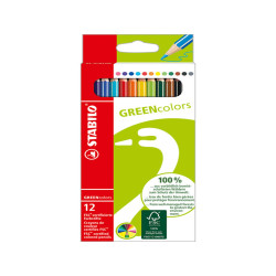 Pastelli colorati GreenColors - diametro mina 2,5 mm - Stabilo - astuccio 12 pezzi
