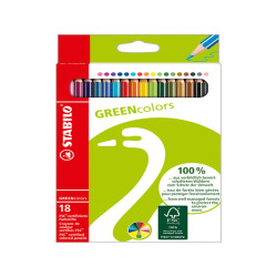Pastelli GreenColors - diametro mina 2,5 mm - Stabilo - astuccio 18 pezzi