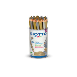 Pastelli Mega - diametro mina  5,5 mm - oro/argento - Giotto - barattolo 24 pezzi