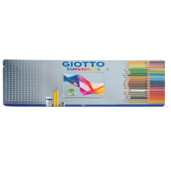 Pastello Supermina - mina 3,8 mm - colori assortiti - Giotto - astuccio in metallo 50 pezzi