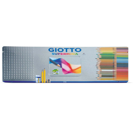 Pastello Supermina - mina 3,8 mm - colori assortiti - Giotto - astuccio in metallo 50 pezzi