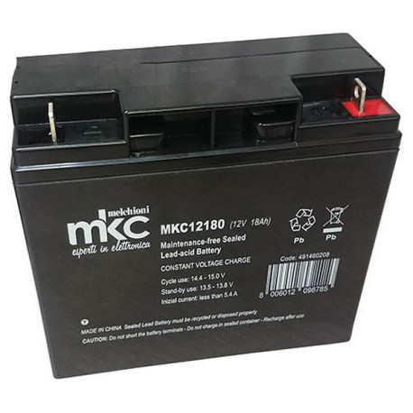 Batteria al piombo ricaricabile 12V 18Ah terminale t3 MKC MKC12180 491460208