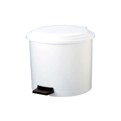 Pattumiera a pedale Ruf - PP - 20 L - diametro 31,5 cm - altezza 42 cm - bianco - Medial
