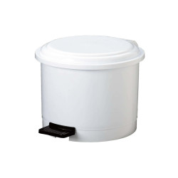 Pattumiera a pedale Ruf - PP - 3 L - diametro 17,5 cm - altezza 21 cm - bianco - Medial