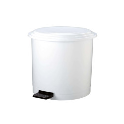Pattumiera a pedale Ruf - PP - 40 L - diametro 44,5 cm - altezza 54 cm - bianco - Medial