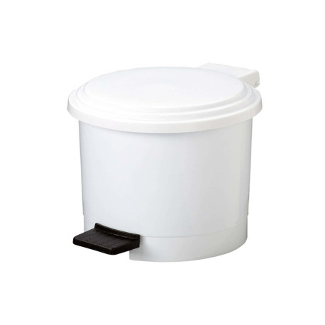 Pattumiera a pedale Ruf - PP - 6 L - diametro 22,5 cm - altezza 26,5 cm -  bianco - Medial