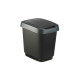 Pattumiera con coperchio basculante - 25 L - 33,3 x 25,2 x 47,6 cm - PPL - nero/grigio - Rotho