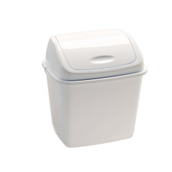 Pattumiera con coperchio basculante Rif Basic - 36x29x55 cm - 35 L - bianco - Medial