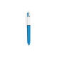 Penna a sfera a scatto  multifunzione  4 Colours Classic  - punta 1,0mm - nero, blu, rosso, verde - Bic -  conf. 12 pezzi