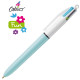 Penna a sfera scatto multifunzione 4 Colours Fun  - punta 1,0mm - rosa, verde chiaro, turchese, viola - Bic - conf. 12 pezzi