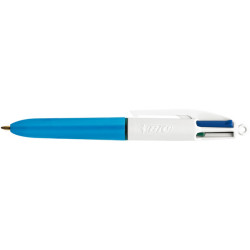 Penna a sfera scatto multifunzione 4 Colours Mini  - punta 1,0mm - nero, blu, rosso, verde - Bic -  conf. 12 pezzi