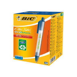 Penna a sfera a scatto ECOlutions - punta 1,0mm - blu - Bic - conf. 50 pezzi