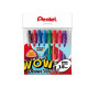 Penna a sfera a scatto Feel It Wow!-  punta 1,0 mm - 8 colori - Pentel - astuccio 8 penne
