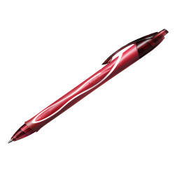 Penna a sfera a scatto Gelocity Quick Dry  - punta 0,7mm - rosso - Bic - conf. 12 pezzi