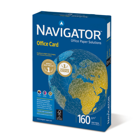 Carta Office Card 160 - A3 - 160 gr - bianco - Navigator - conf. 250 fogli
