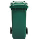 Bidone carrellato - 48x55x93 cm - 120 L - verde scuro - Mobil Plastic