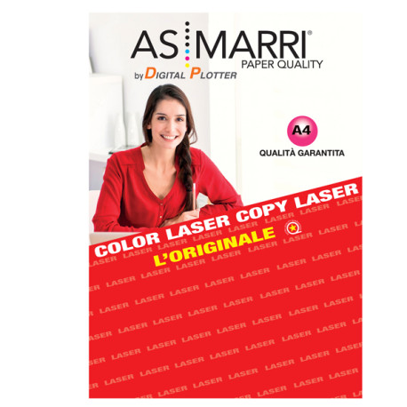 Carta Photo LL 8822 - per laser - A3 - 170 gr - 100 fogli - effetto lucido fronte/retro - bianco - As Marri