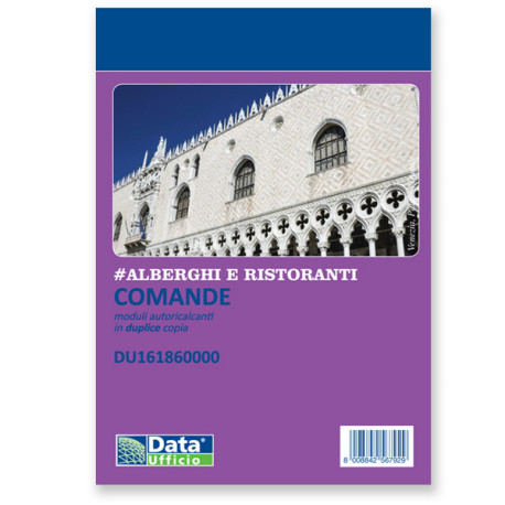 Blocco comande - 25/2 copie autoricalcanti - 10,5 x 7,4 cm - DU161860000 - Data Ufficio