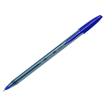 Penna a sfera con cappuccio Cristal Exact - punta 0,7 mm - blu - Bic - scatola 20 pezzi