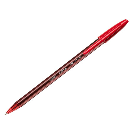 Penna a sfera con cappuccio Cristal Exact - punta 0,7 mm - rosso - Bic - scatola 20 pezzi