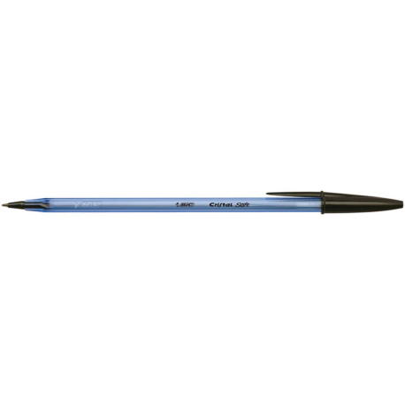 Penna a sfera con cappuccio Cristal Soft  - punta 1,2mm - nero - Bic - conf. 50 pezzi