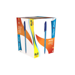 Penna a sfera con cappuccio Inkjoy 100 - punta 1,0mm - blu  - Papermate - conf. 80+20 pezzi