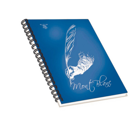 Blocco Montblanc - spiralato - 22x29,7cm - 4 fori - microperforato - 80gr - 70 fogli - 1 rigo - Pigna