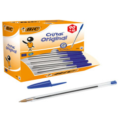 Penna a sfera Cristal - punta media 1,0mm - blu  - Bic - conf. 90+10 pezzi