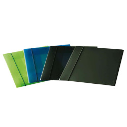 Cartella 3 lembi con elastico - A4 - PP - trasparente grigio fumè - Fellowes