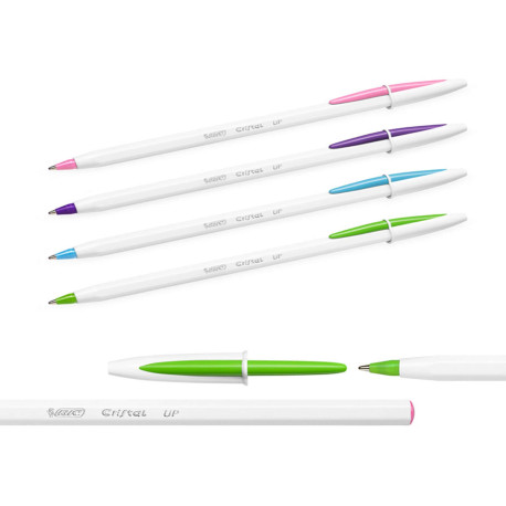 Penna a sfera Cristal Up con cappuccio - punta media 1,2mm - fun  - Bic - conf. 20 pezzi