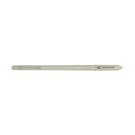 Penna a sfera gel con cappuccio Uni Ball Signo M120 - punta 0,7mm - bianco - Uni Mitsubishi