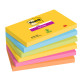 Blocco Post-it Super Sticky - 655-6SS-CARN - 76 x 127 mm - colori Carnival - 90 fogli - Post-it - conf. 6 pezzi