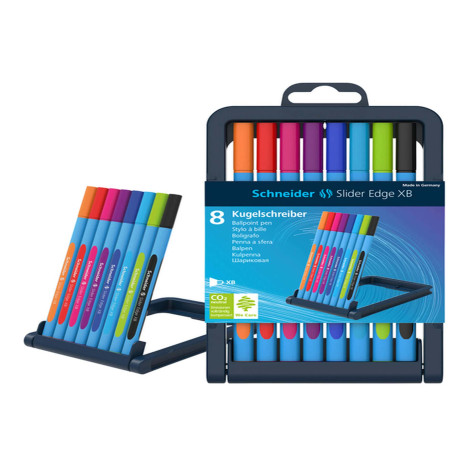 Penna a sfera Slider Edge - tratto XB - colori assortiti - Schneider - astuccio 8 pezzi