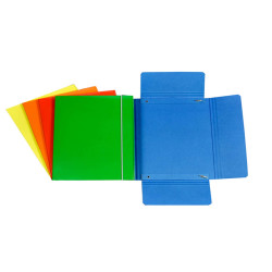 Cartella 3 lembi con elastico - A5 - dorso variabile - cartone plastificato - rosso - Cartotecnica del Garda