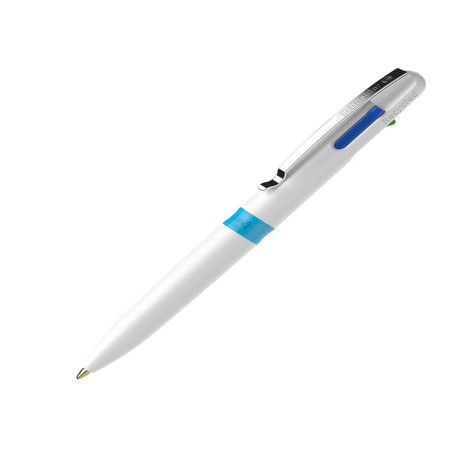 Penna a sfera Take 4 - punta media - 4 colori - fusto bianco - Schneider