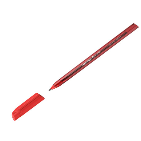 Penna a sfera Vizz - con cappuccio - punta media - rosso - Schneider