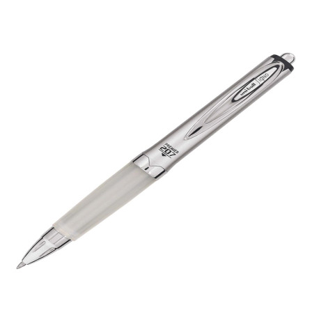 Penna gel a sfera a scatto Signo 207 Premier  - fusto argento - nero - punta 0,7mm - Uni Mitsubishi