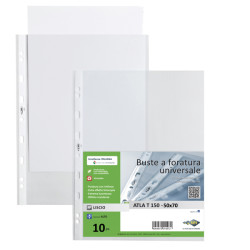 Buste forate Atla T - pesante - liscio - 50 x 70 cm - trasparente - Sei Rota - conf. 10 pezzi