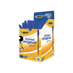 Penna sfera Cristal - punta fine 0,8 mm - blu - Bic - conf. 50 pezzi