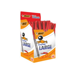 Penna sfera Cristal Large - punta 1,6 mm - rosso - Bic - conf. 50 pezzi