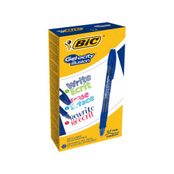 Penna sfera Gelocity Illusion - gel cancellabile - punta 0,7 mm - blu - Bic - conf. 12 pezzi