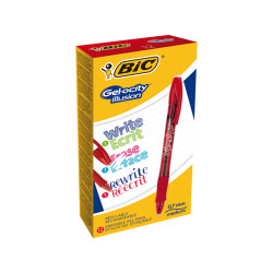 Penna sfera Gelocity Illusion - gel cancellabile - punta 0,7 mm - rosso - Bic - conf. 12 pezzi