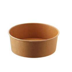 Bowl monouso Street Food - 16 x h 6.8 cm - 1300 ml - avana/bianco - Leone - conf. 24 pezzi