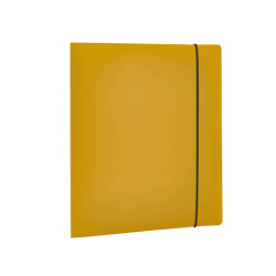 Cartella 3 lembi con elastico HOLOS - A4 - PP - giallo sabbia - Fellowes