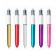 Penna sfera scatto multifunzione 4 Colours Shine - punta 1,0 mm - fusto colori assortiti - Bic - scatola 12 pezzi