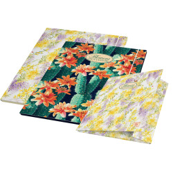 Cartella 3 lembi con elastico Nature Flowers - A4 - dorso 1,5cm - fantasie assortite - Pigna