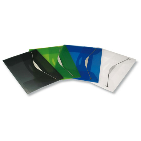 Cartella 3 lembi con elastico Swing - A4 - dorso 2 cm - PP- blu - Fellowes
